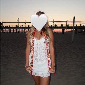 MAJORELLE Ivory Lace Dress